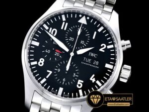 IWC0339 - IWC Pilot Chronograph Ref.3777 SSSS Black V6F A7750 - 01.jpg